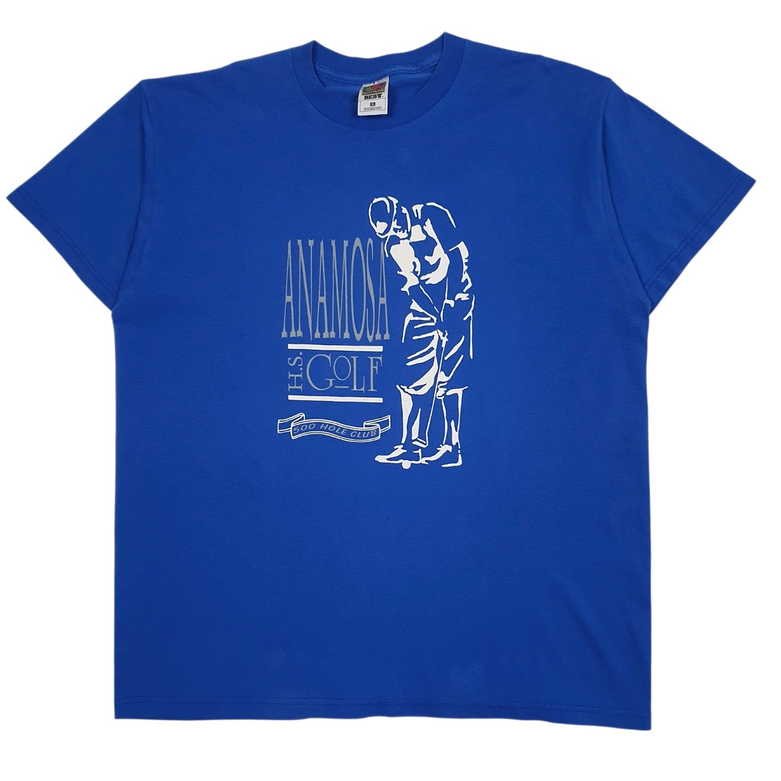 Mens Blue Fruit Of The Loom Anambra Golf Short Sleeve T Shirt