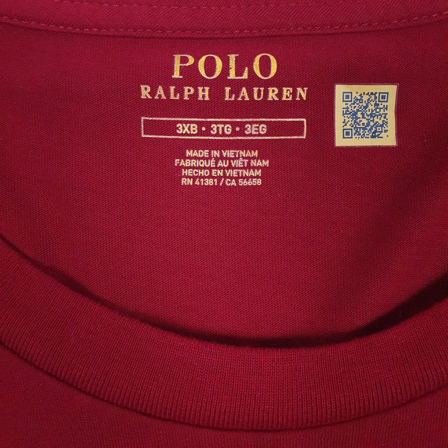 Mens Red Polo Ralph Lauren   T Shirt