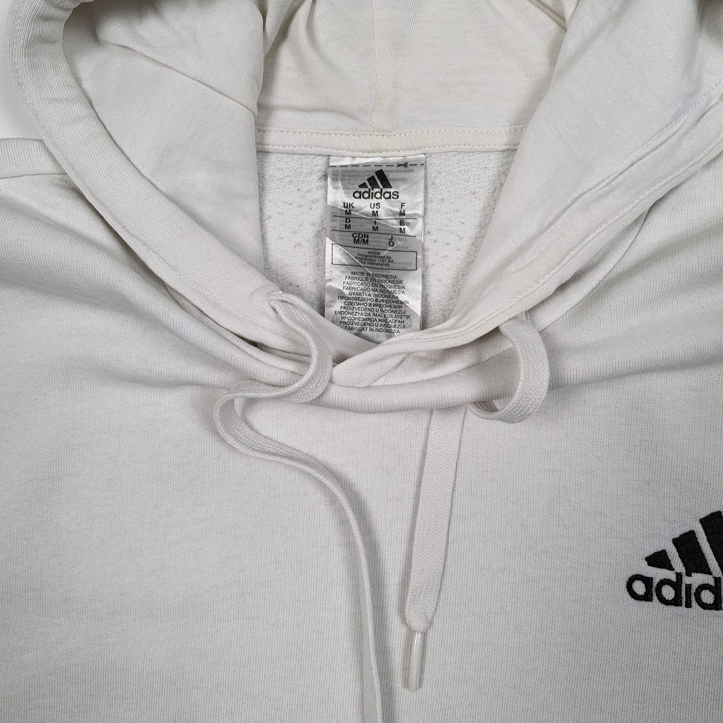 Mens White Adidas  Hoodie Jumper