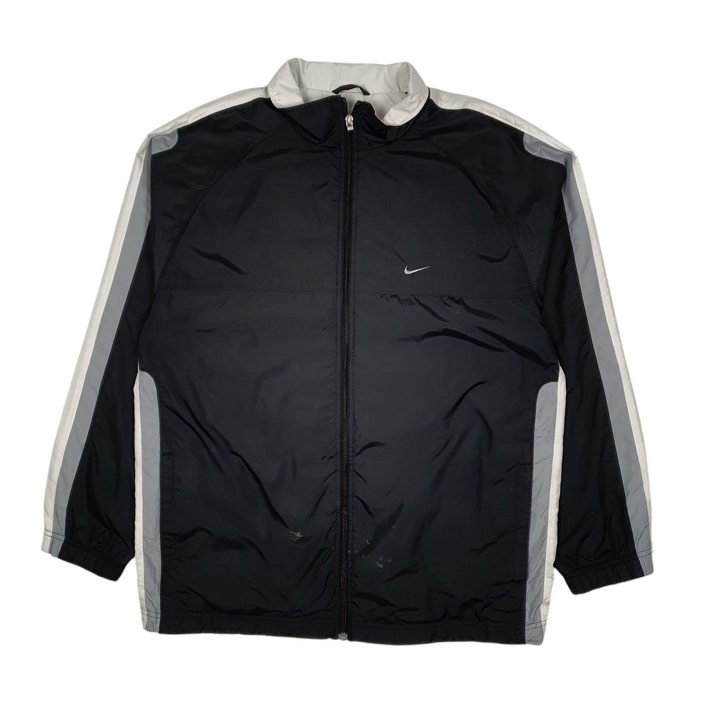 Mens Black Nike Vintage 2000s Crewneck Coat