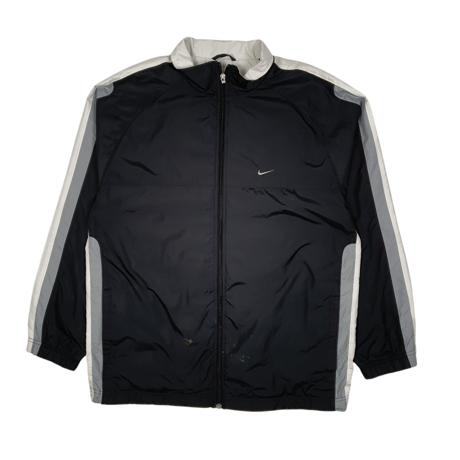 Mens Black Nike Vintage 2000s Crewneck Coat