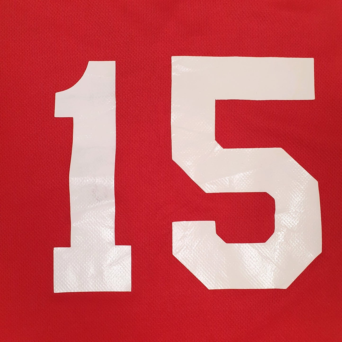 Mens Red Majestic Jersey Cool Base  T Shirt