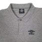 Mens Grey Umbro  Hoodie Polo Shirt