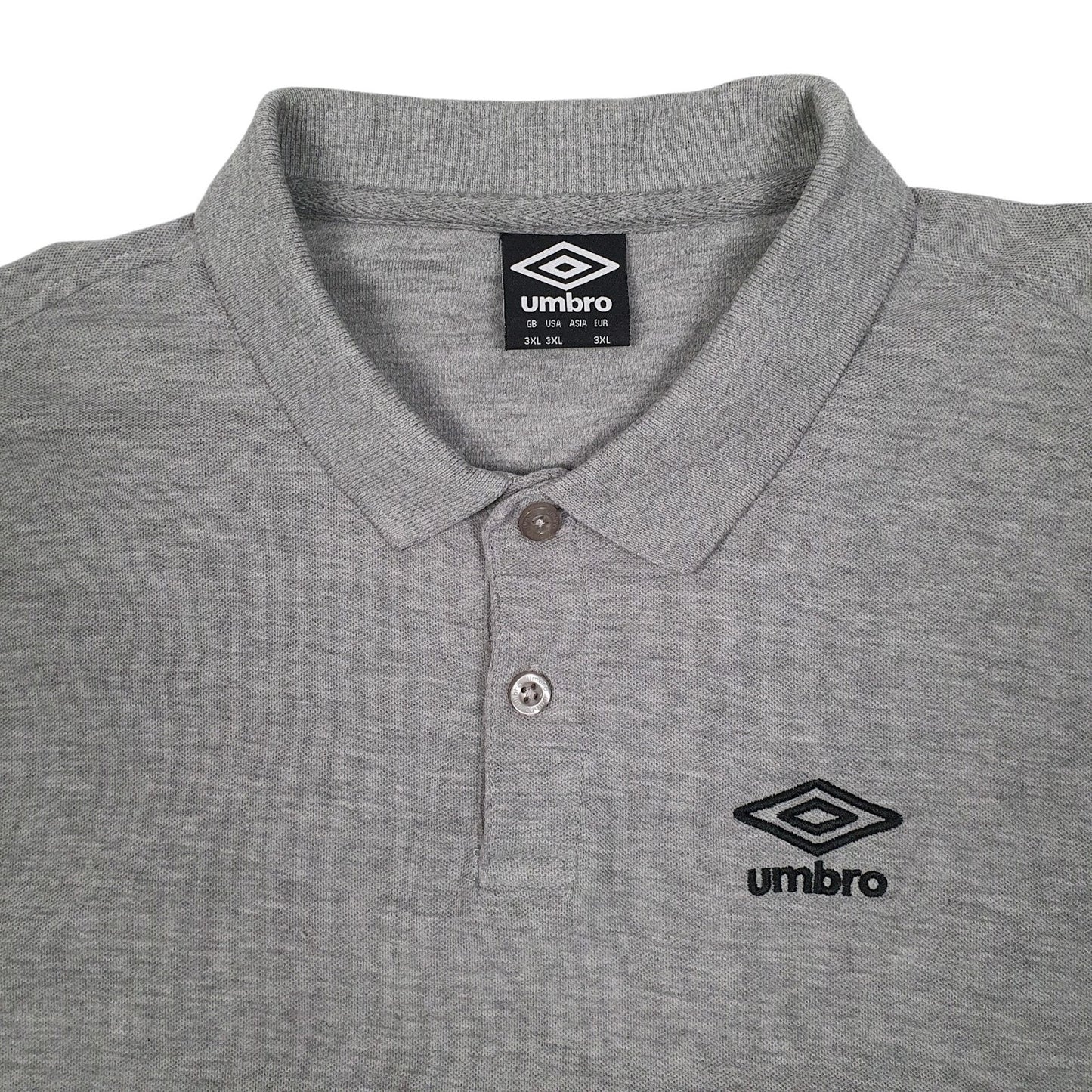 Mens Grey Umbro  Hoodie Polo Shirt