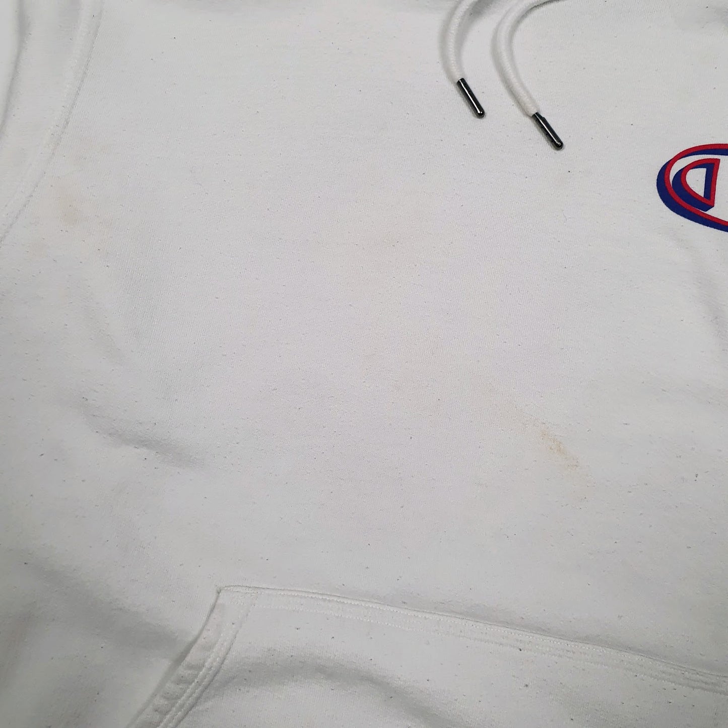 Mens White Champion  Hoodie Jumper