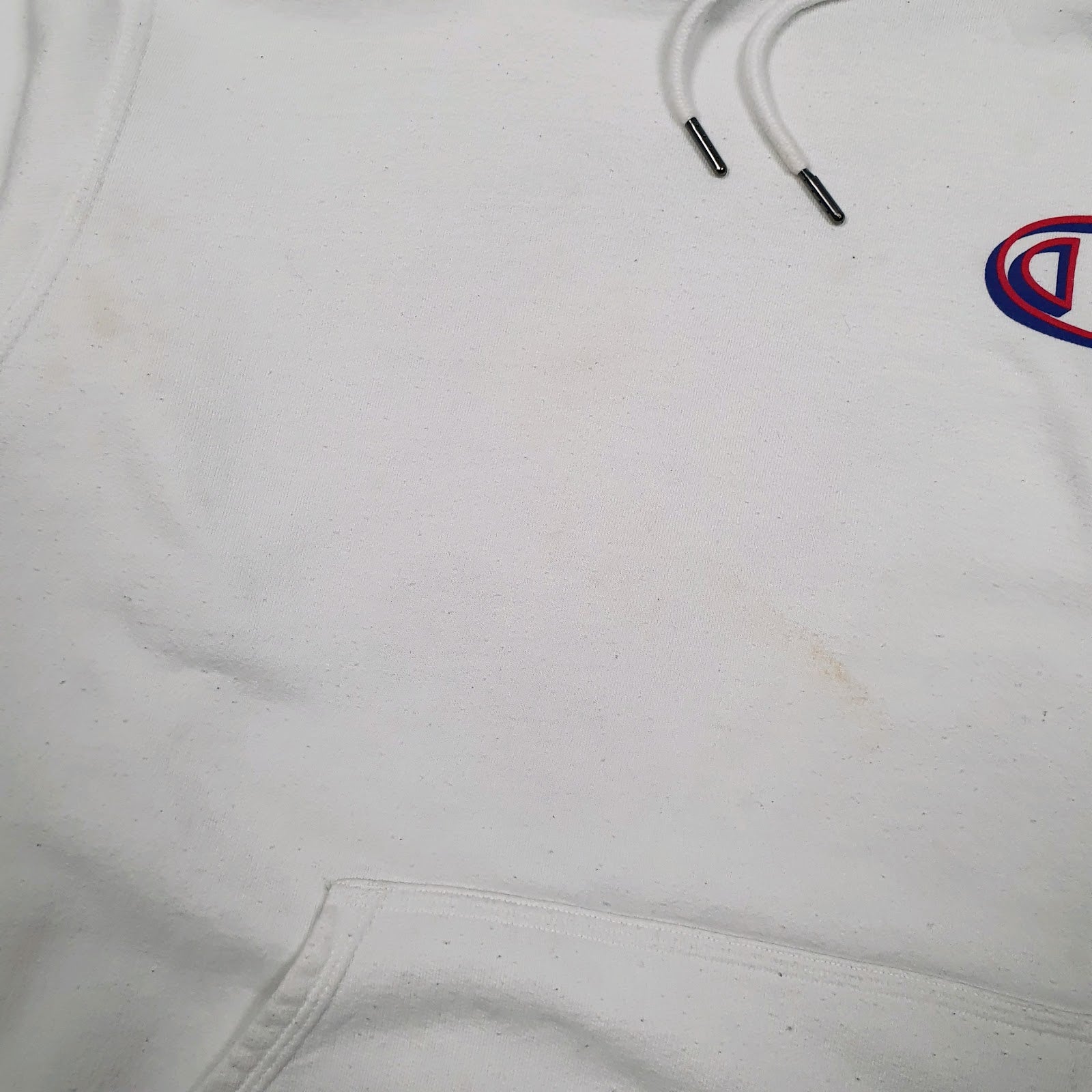 Mens White Champion  Hoodie Jumper