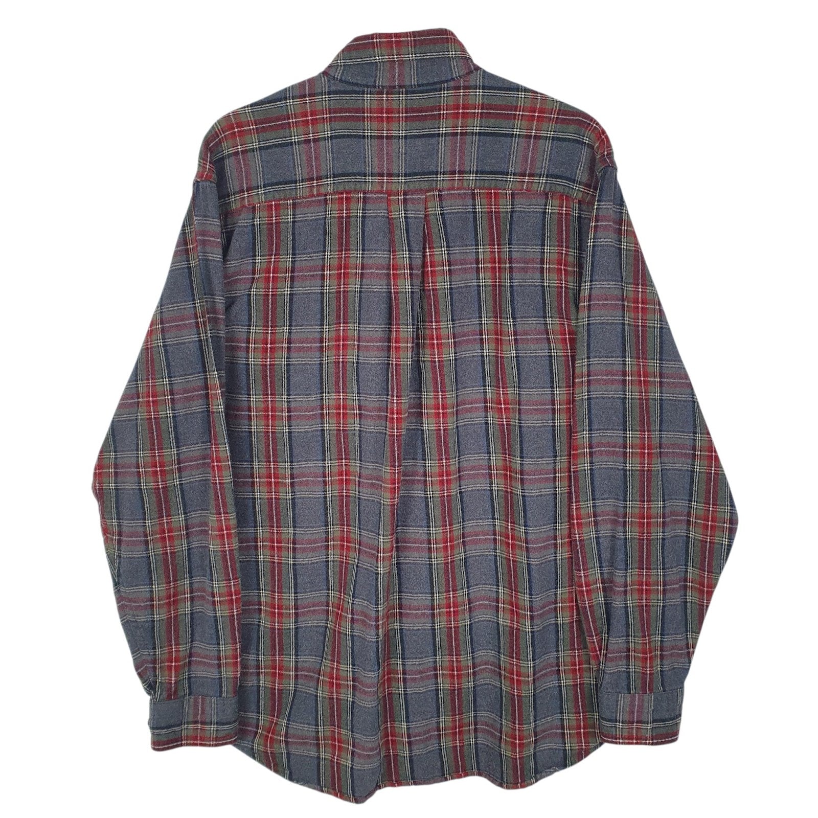 Mens Grey L.L.Bean Flannel  Shirt
