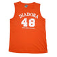 Mens Orange Diadora Vest Spellout Beach Wear Sleeveless T Shirt
