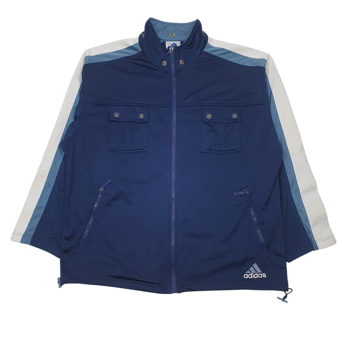 Mens Navy Adidas Vintage Full Zip Jumper