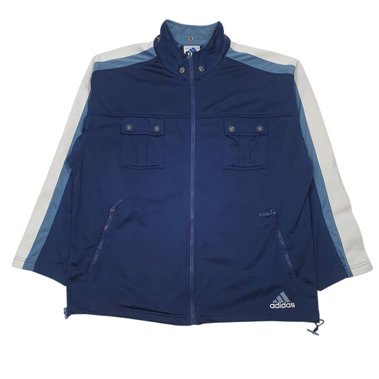 Mens Navy Adidas Vintage Full Zip Jumper