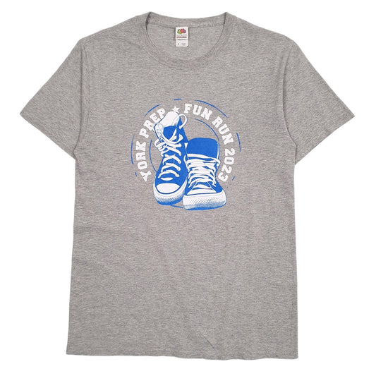 Mens Grey Fruit Of The Loom Fun Run Short Sleeve T Shirt
