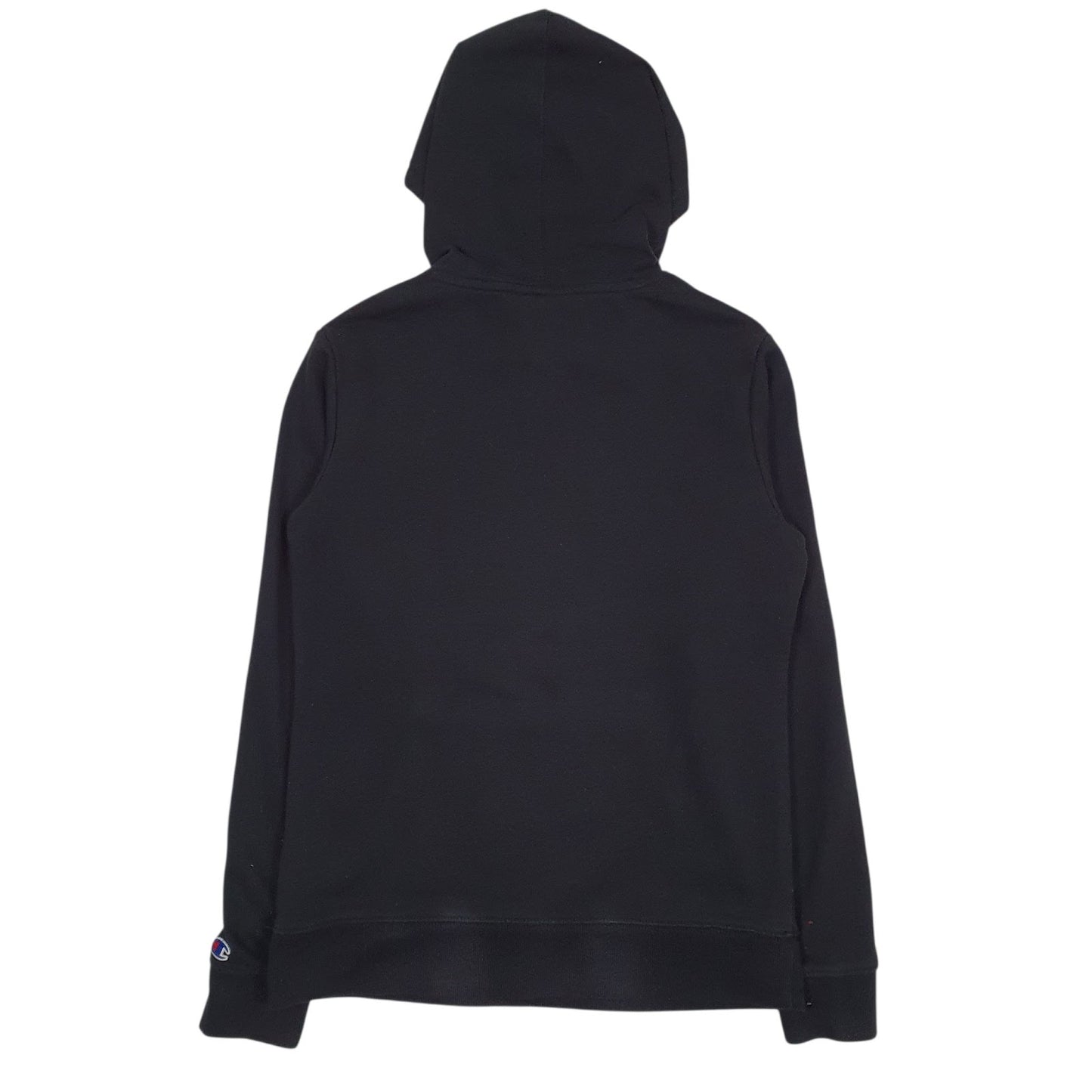 Mens Black Champion Spellout Hoodie Jumper
