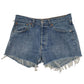 Womens Blue Levis 501 Vintage 2000s Denim Shorts