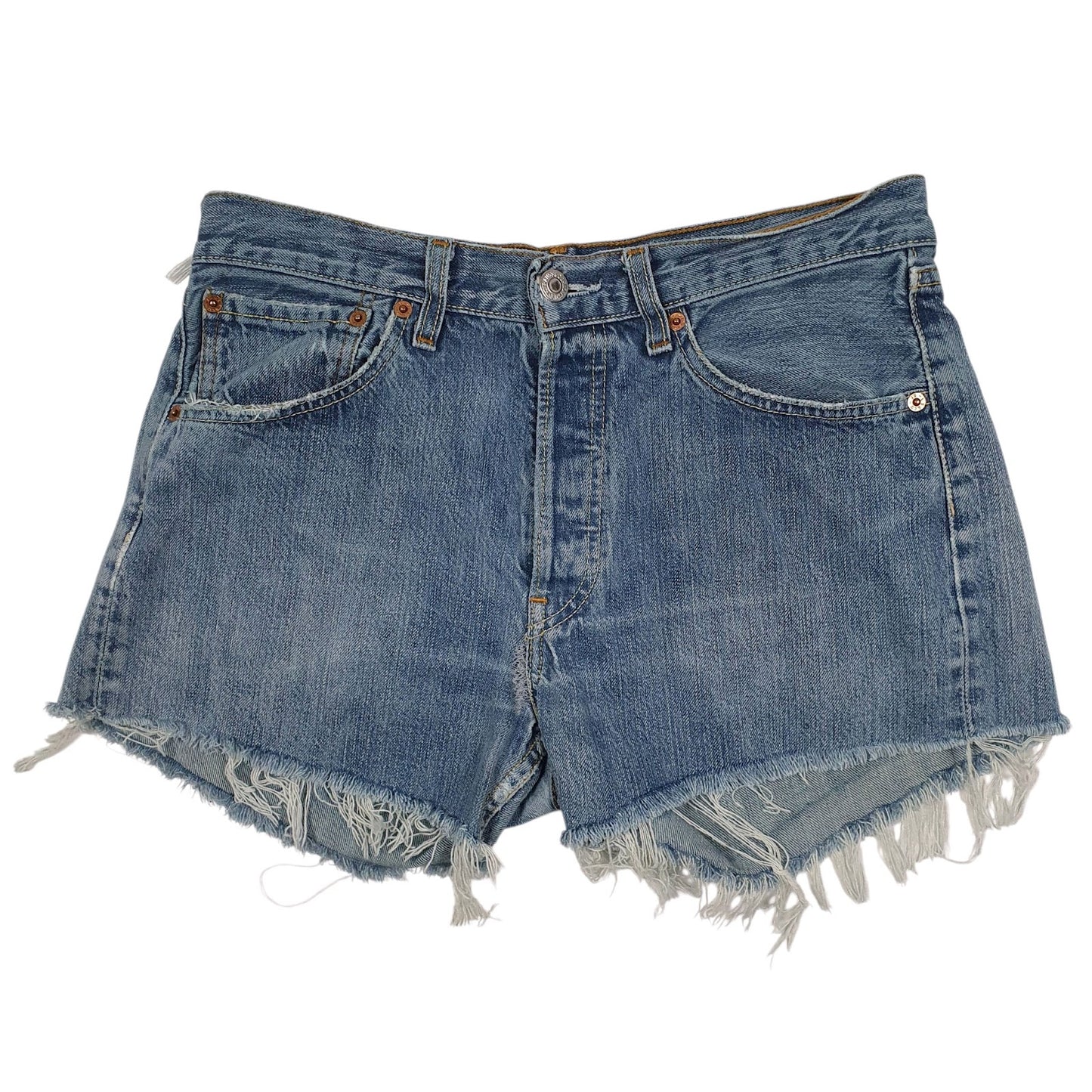 Womens Blue Levis 501 Vintage 2000s Denim Shorts