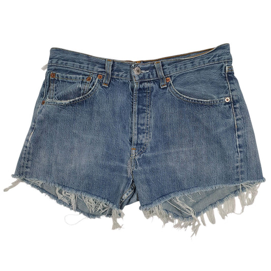 Womens Blue Levis 501 Vintage 2000s Denim Shorts
