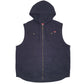 Mens Navy Wrangler Workwear Padded Hooded  Coat