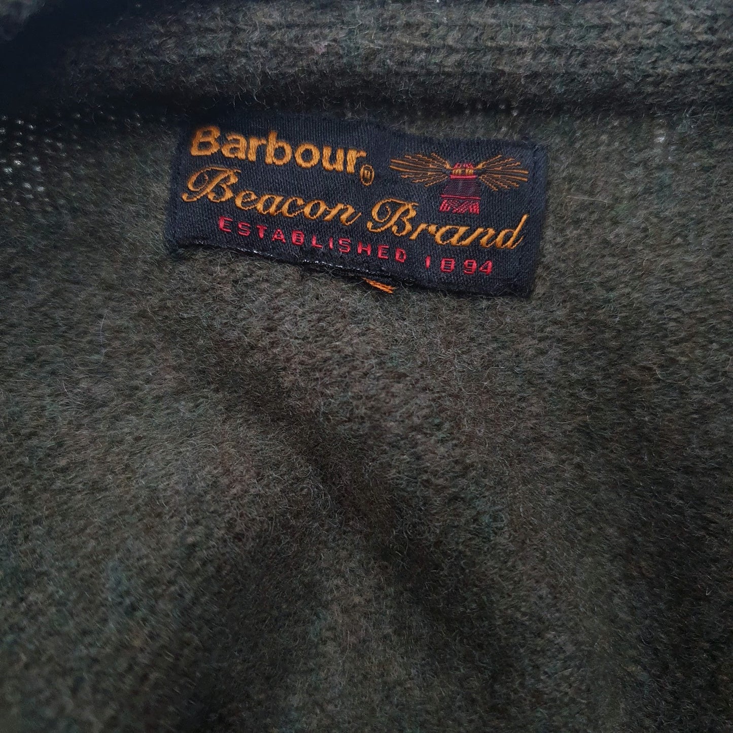 Mens Green Barbour  Crewneck Jumper
