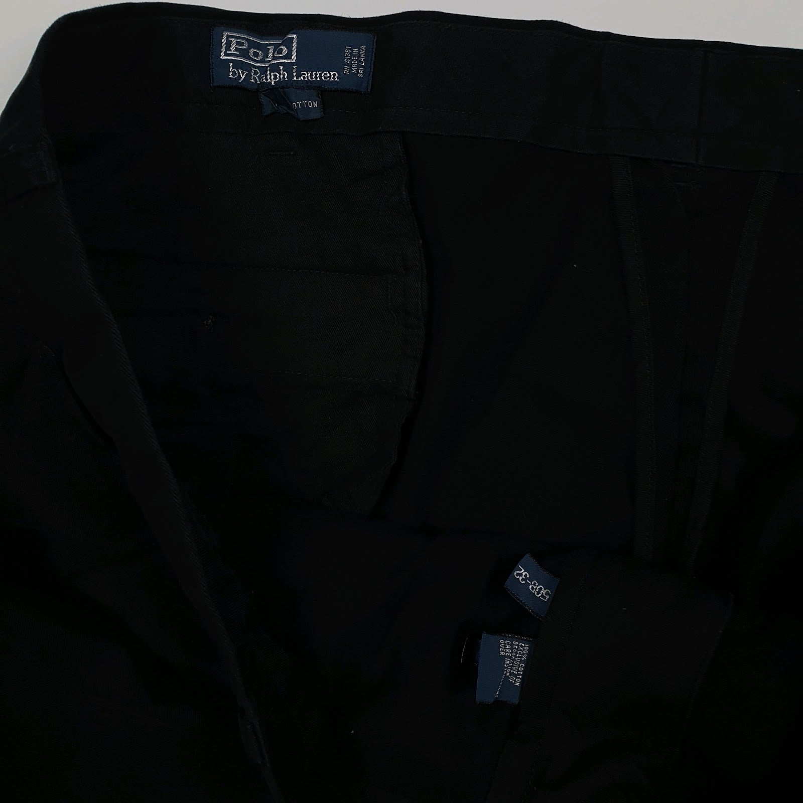 Mens Black Polo Ralph Lauren   Trousers