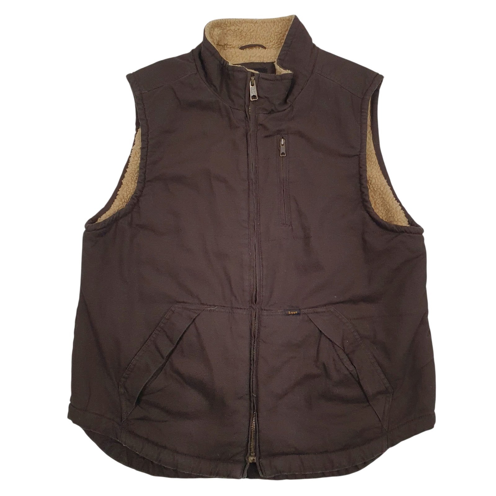 Mens Brown Lee Sherpa Lined  Coat