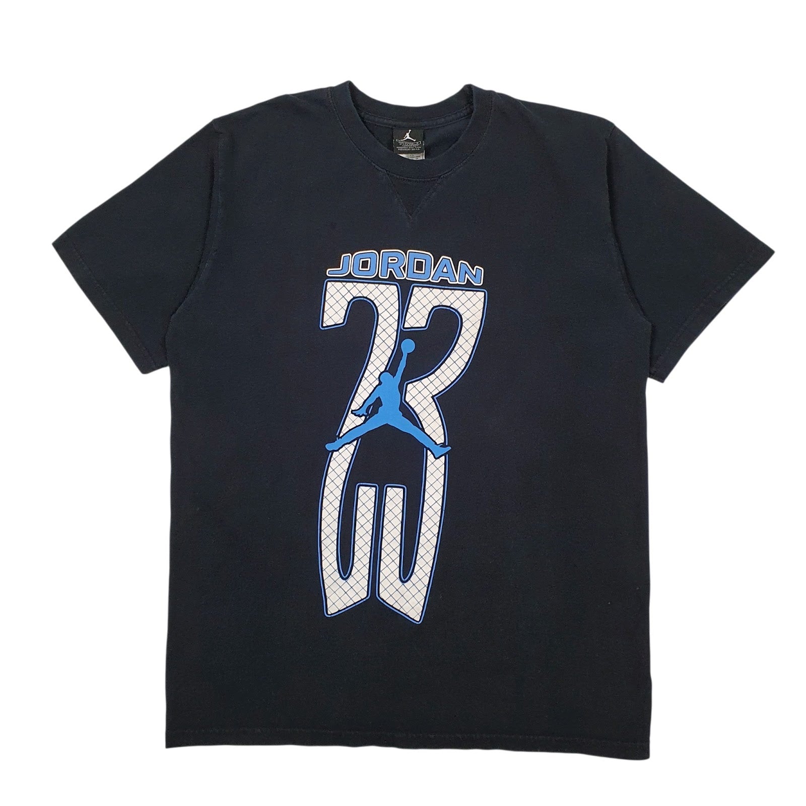 Mens Navy Nike Air Jordan Vintage 00s Basketball Short Sleeve T Shirt