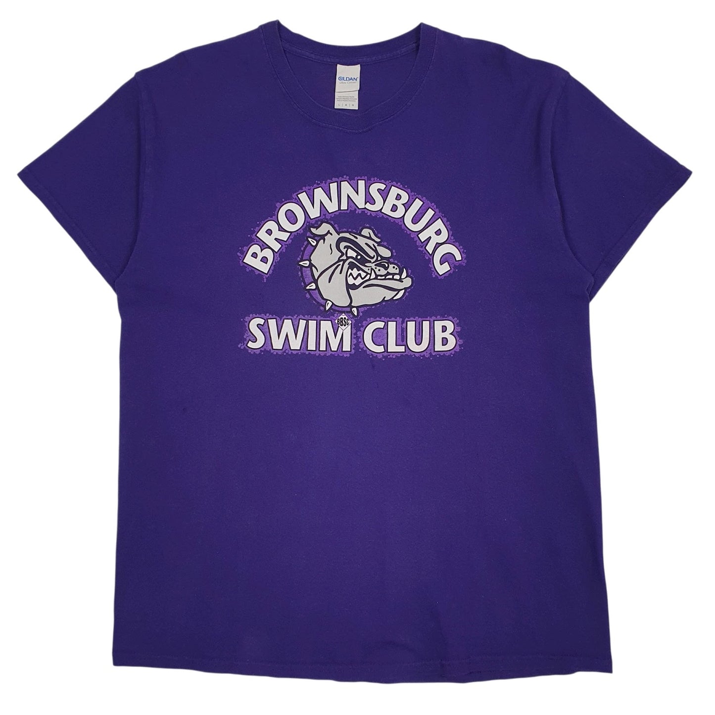 Mens Purple Gildan Brownsburg Swim Club Short Sleeve T Shirt