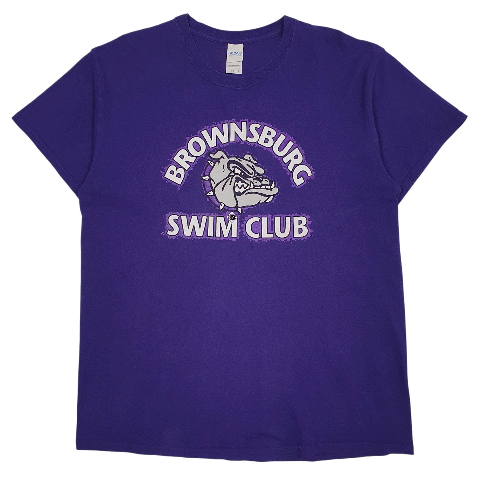 Mens Purple Gildan Brownsburg Swim Club Short Sleeve T Shirt