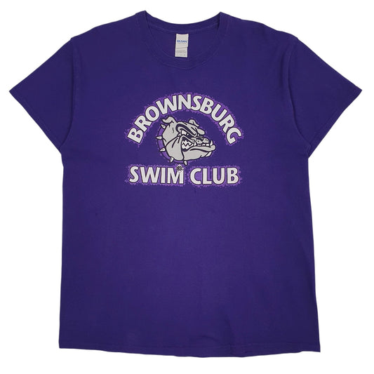 Mens Purple Gildan Brownsburg Swim Club Short Sleeve T Shirt