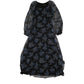 Womens Black Unbranded Evening Shear Long Sleeve Dress