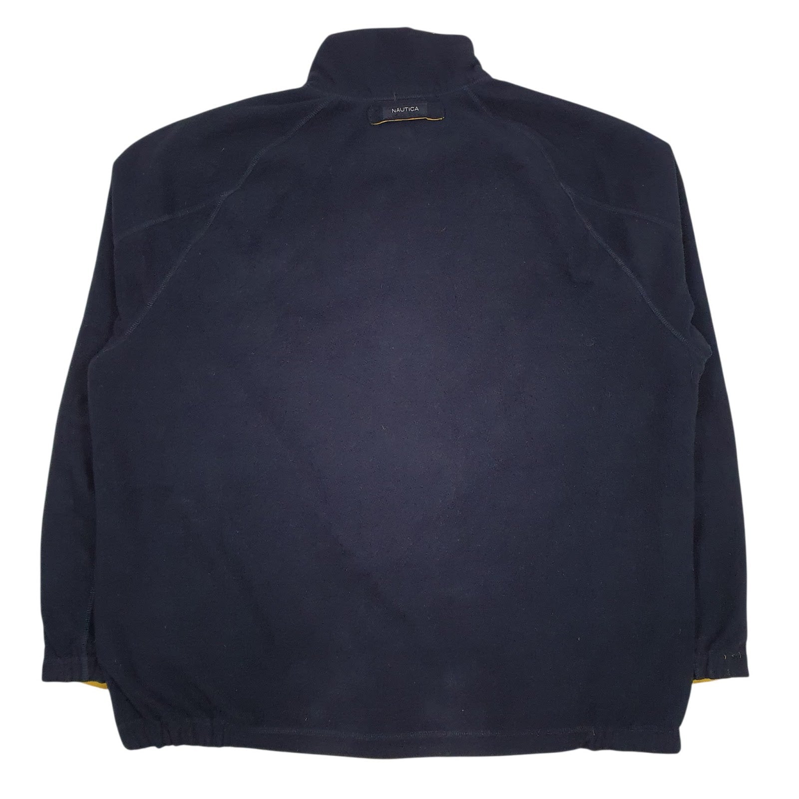 Mens Yellow Nautica Reversible Windbreaker Hoodie Coat