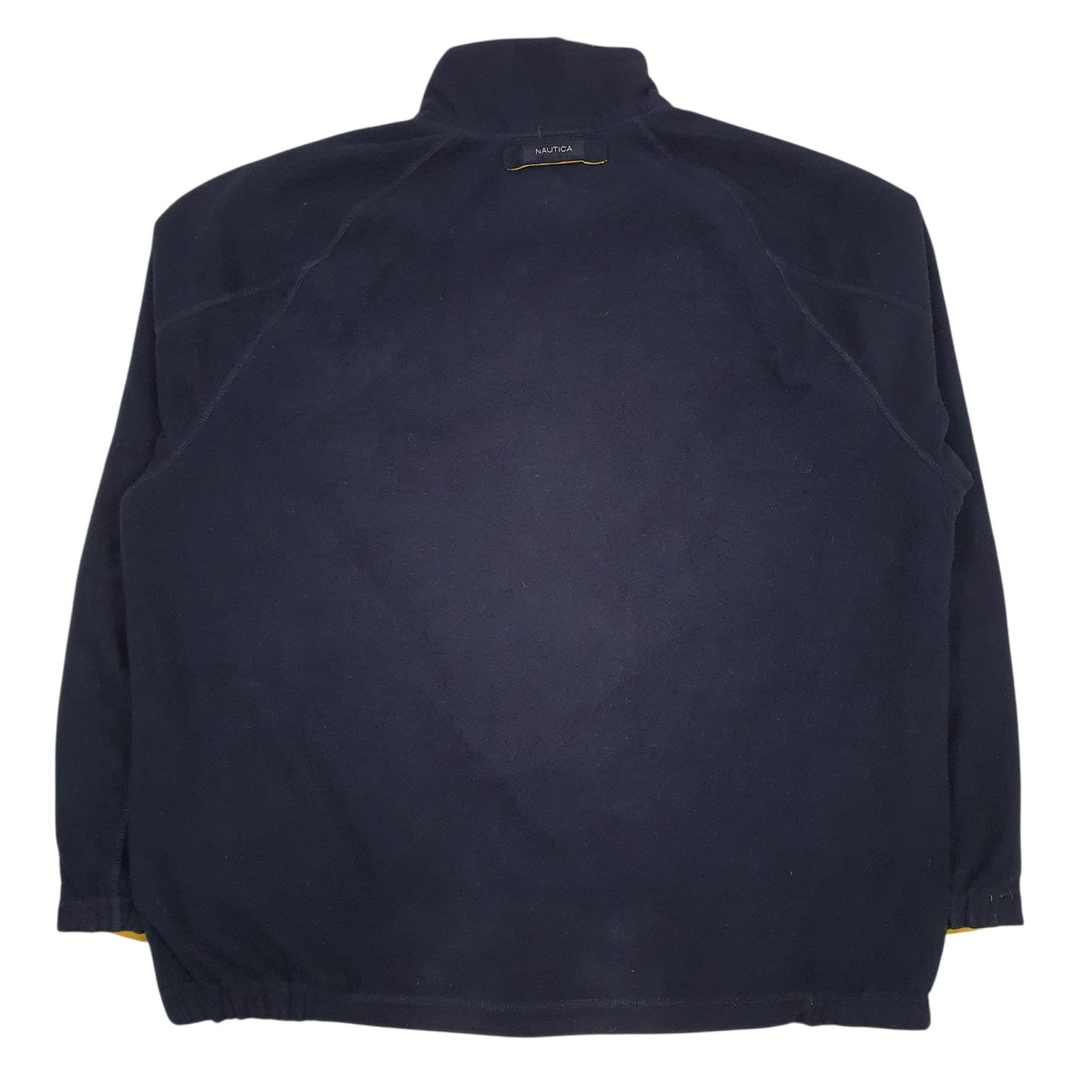 Mens Yellow Nautica Reversible Windbreaker Hoodie Coat