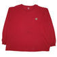 Mens Red Carhartt  Long Sleeve T Shirt