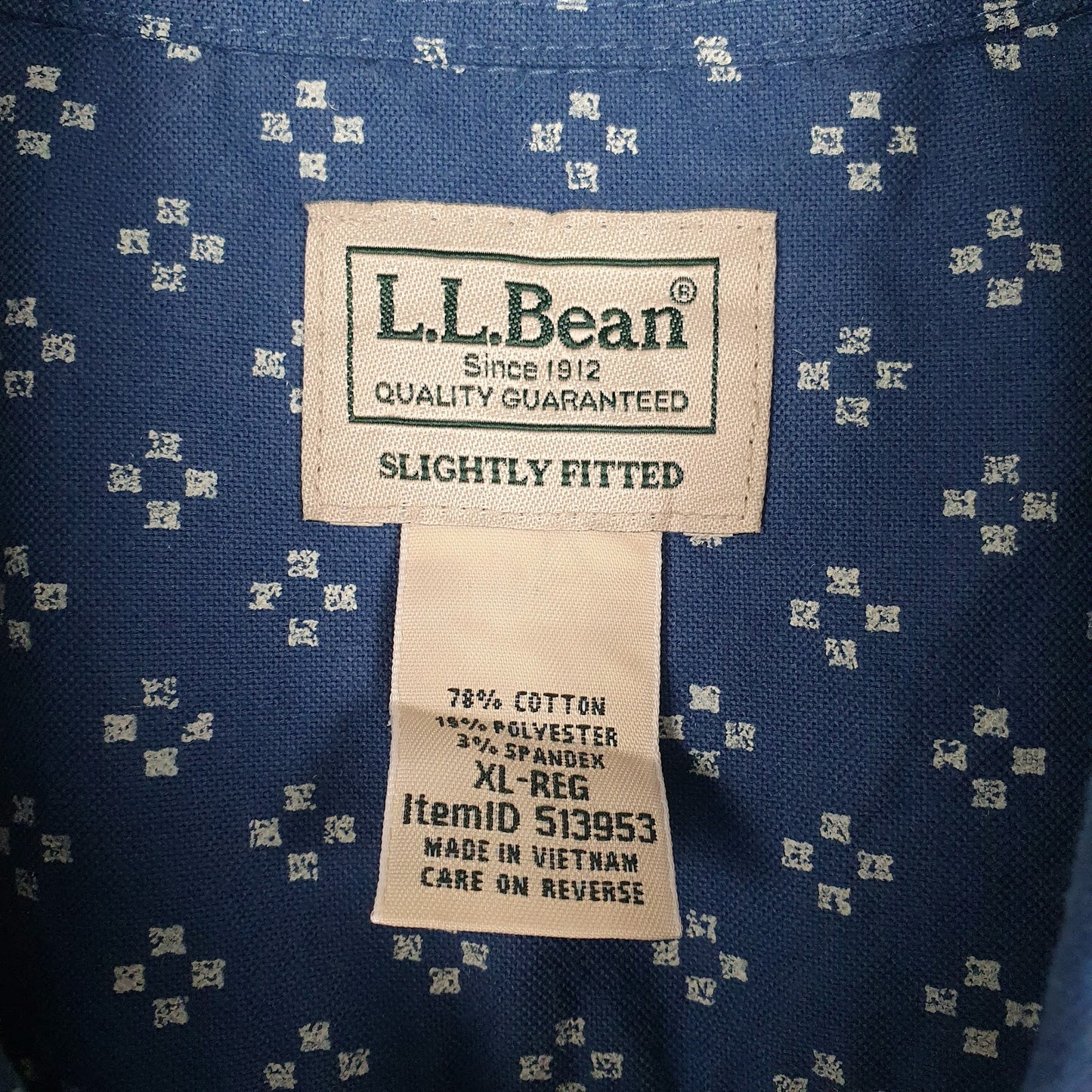 Mens Blue L.L.Bean   Shirt