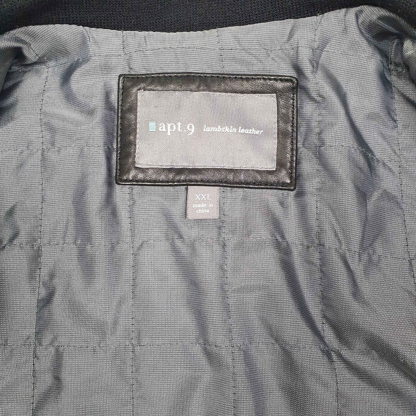 Mens Black Apt.9 Lambskin  Coat