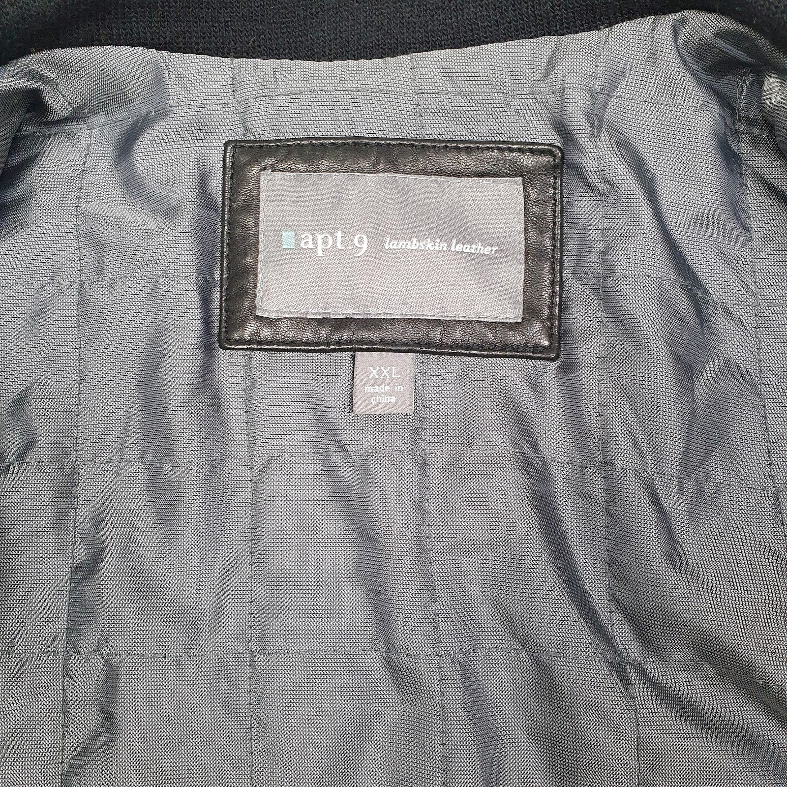 Mens Black Apt.9 Lambskin  Coat