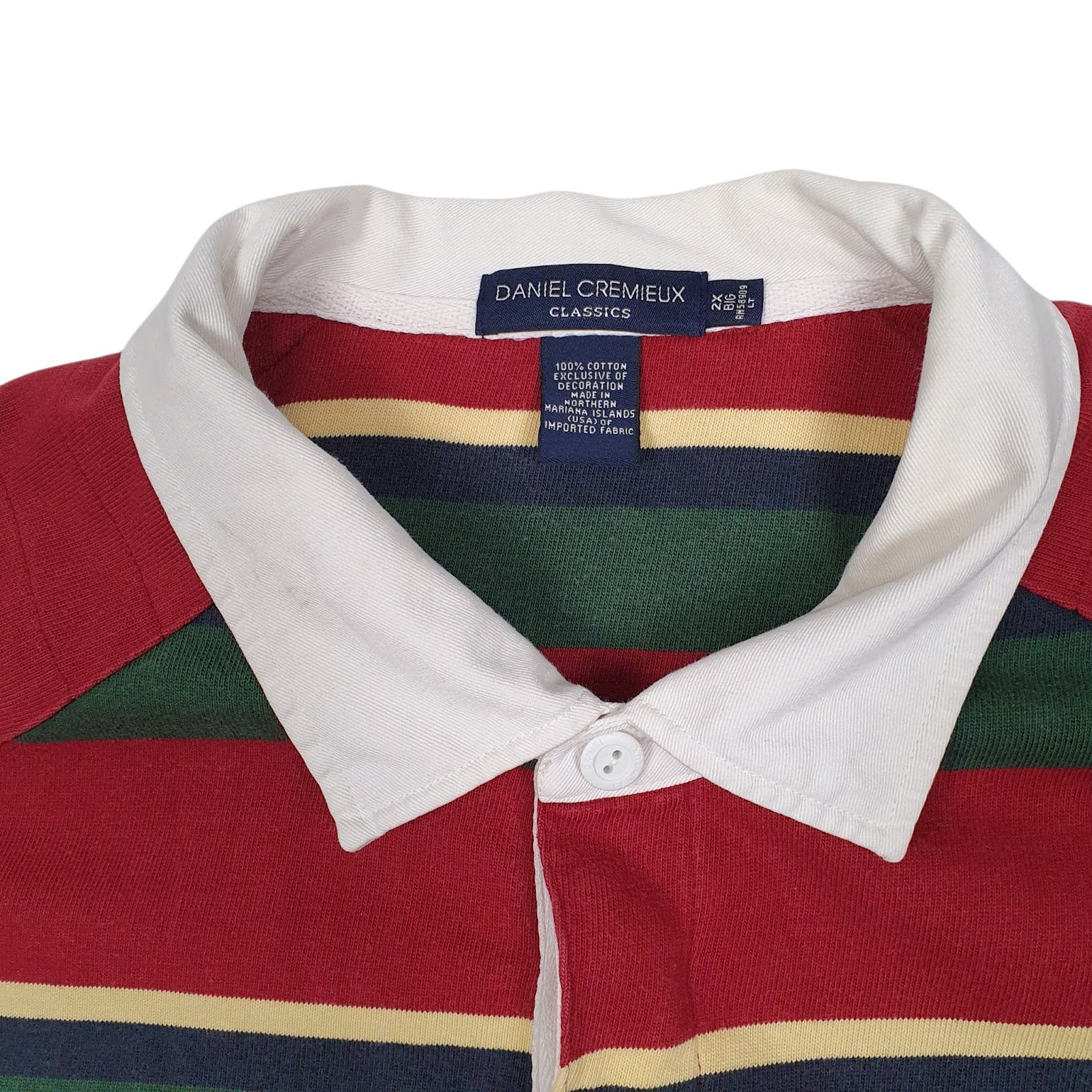 Mens Red Daniel Cremieux Rugby Vintage 90s  Polo Shirt