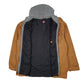 Mens Brown Wrangler Chore Bomber Hoodie  Coat