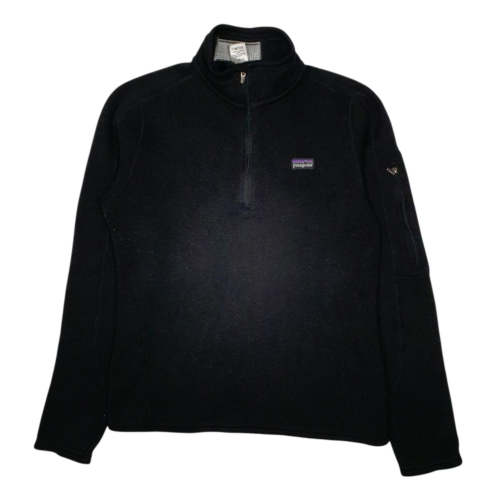 Womens Black Patagonia Better Sweater Quarter Zip Jumper