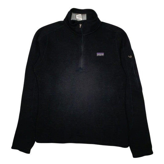 Womens Black Patagonia Better Sweater Quarter Zip Jumper