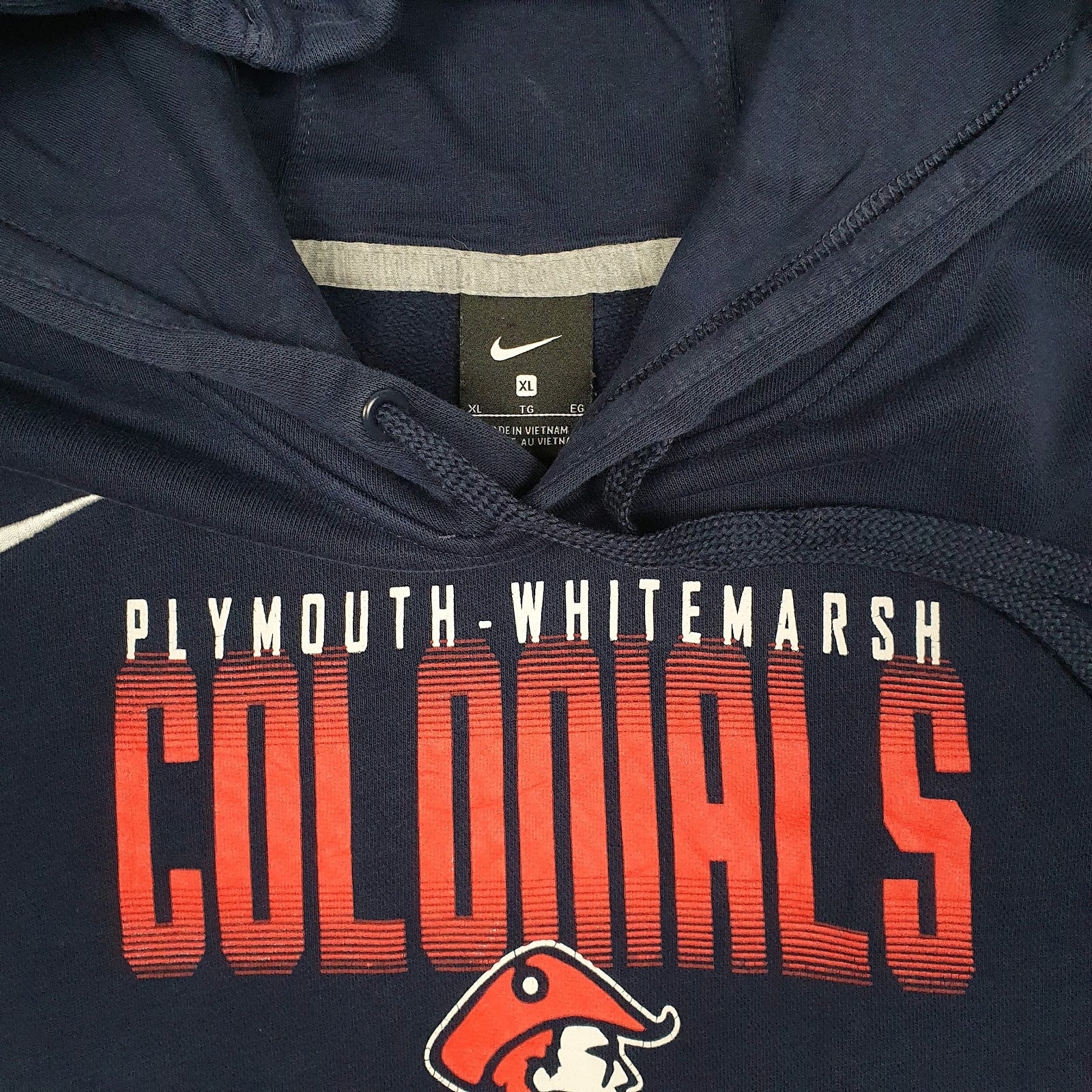 Mens Navy Nike Plymouth Whitemarsh Colonials Hoodie Jumper