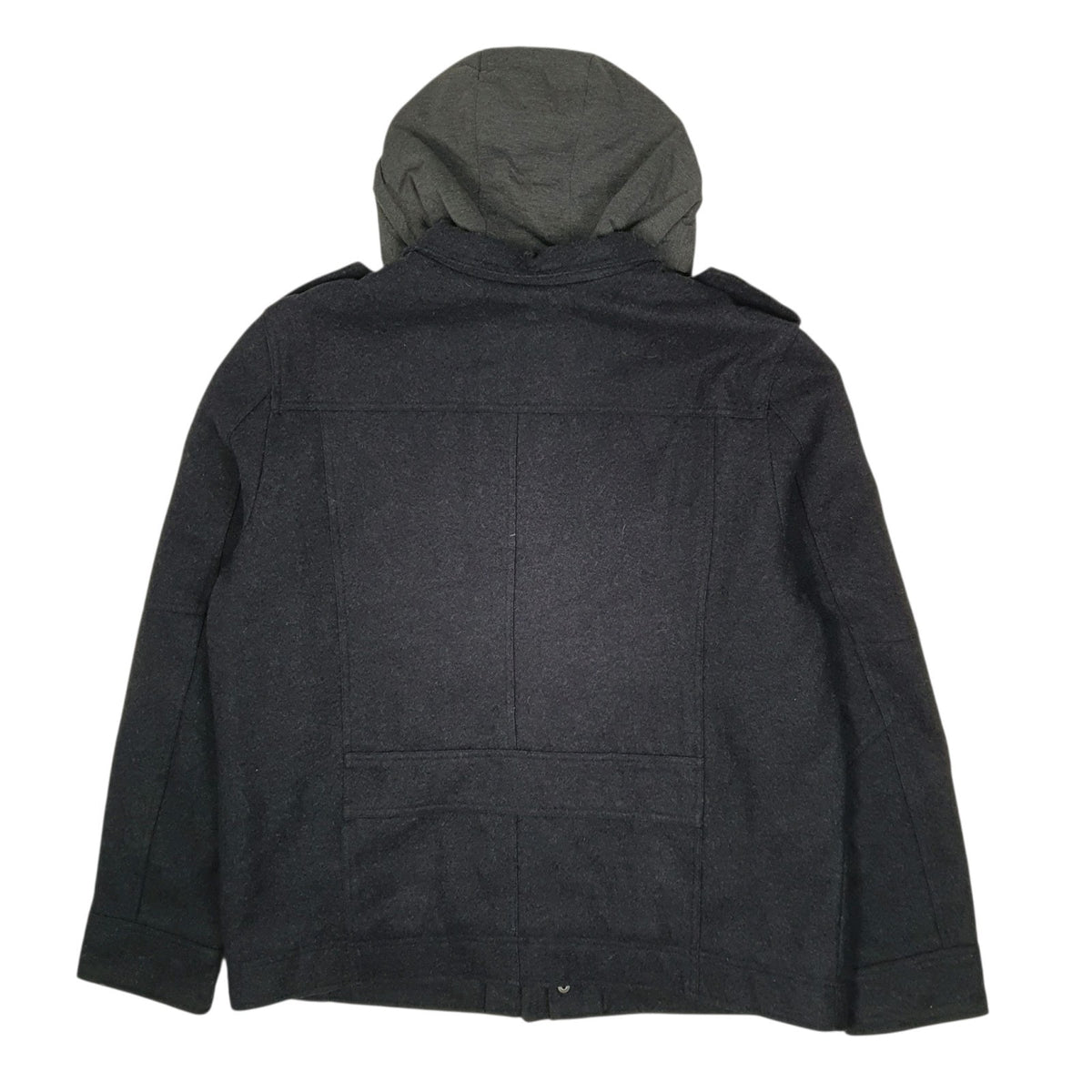 Mens Black Levis Military Hoodie  Coat