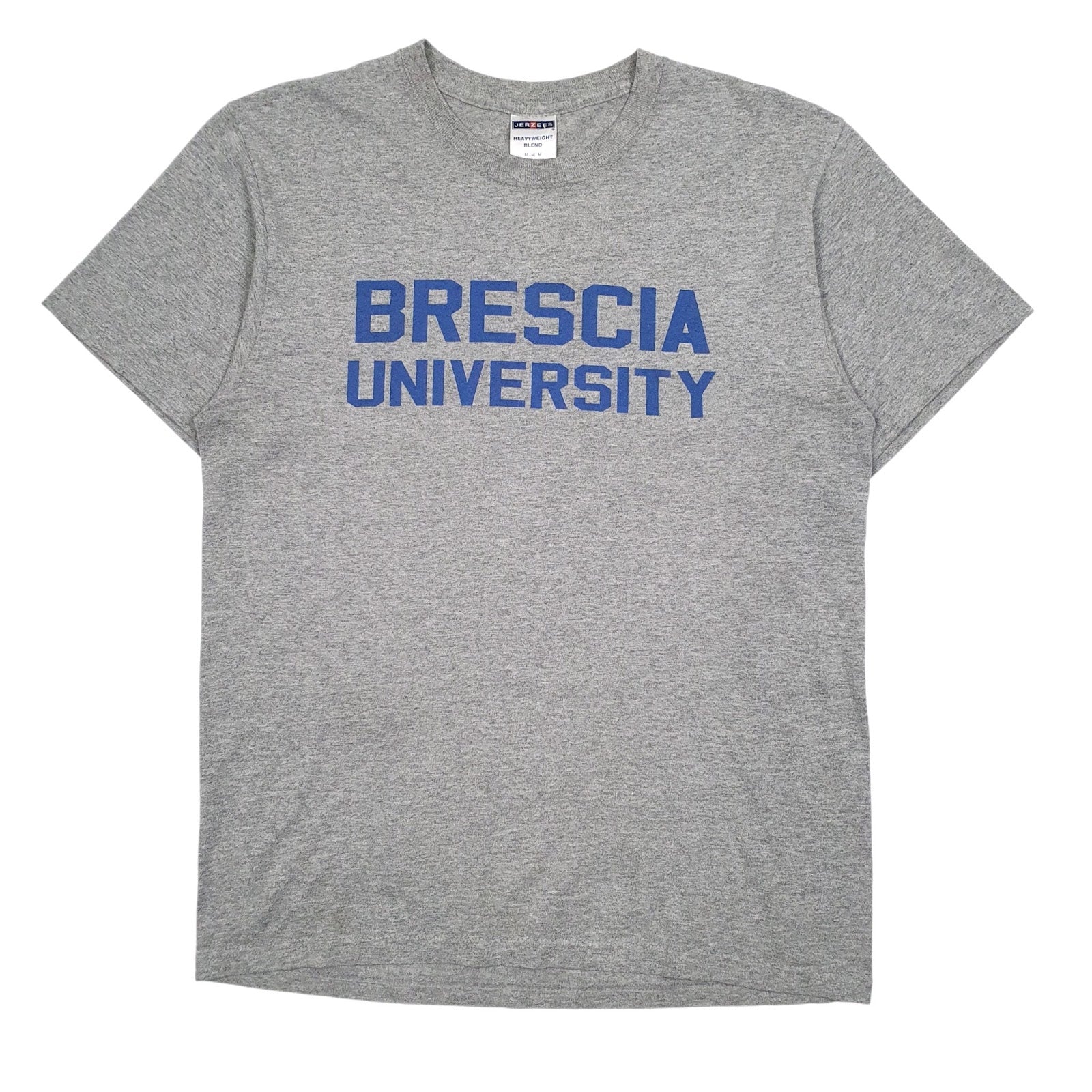 Mens Grey Jerzees Brescia University Short Sleeve T Shirt