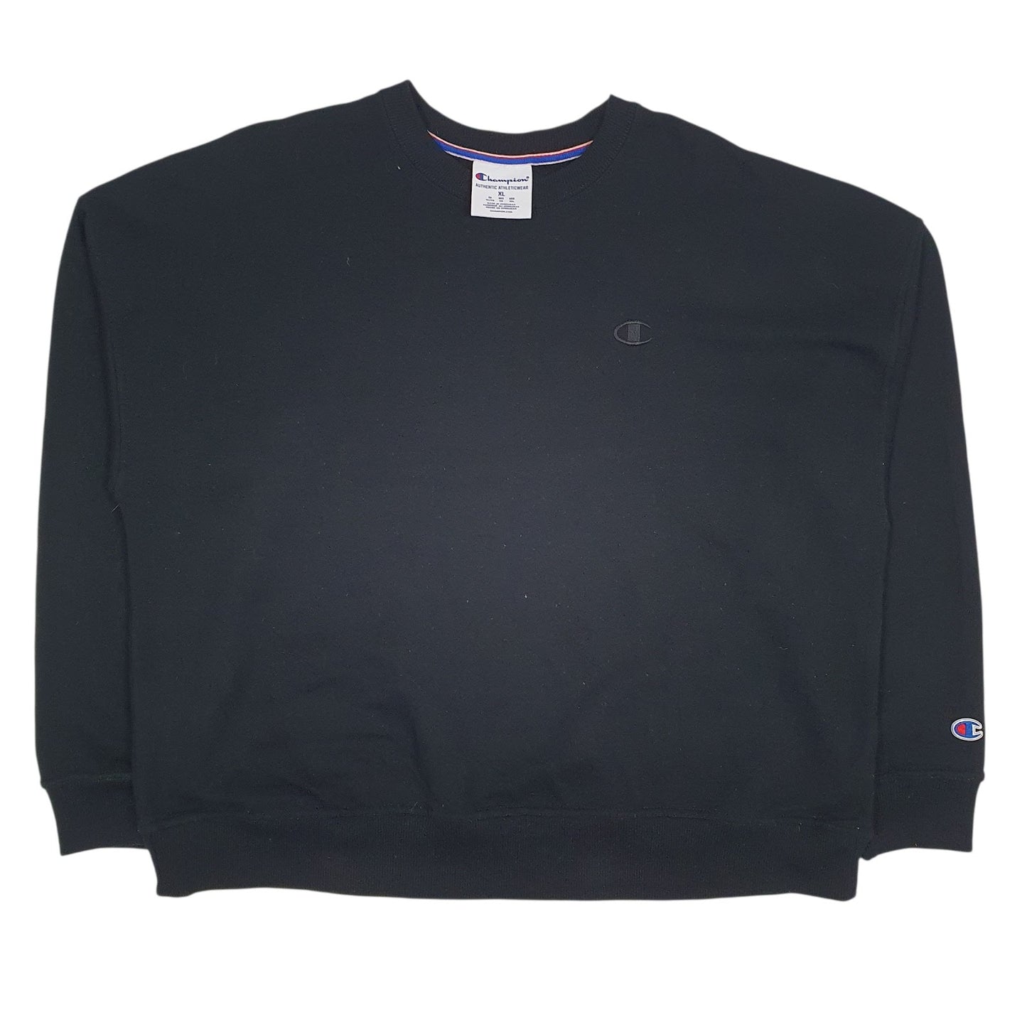 Womens Black Champion  Crewneck Jumper