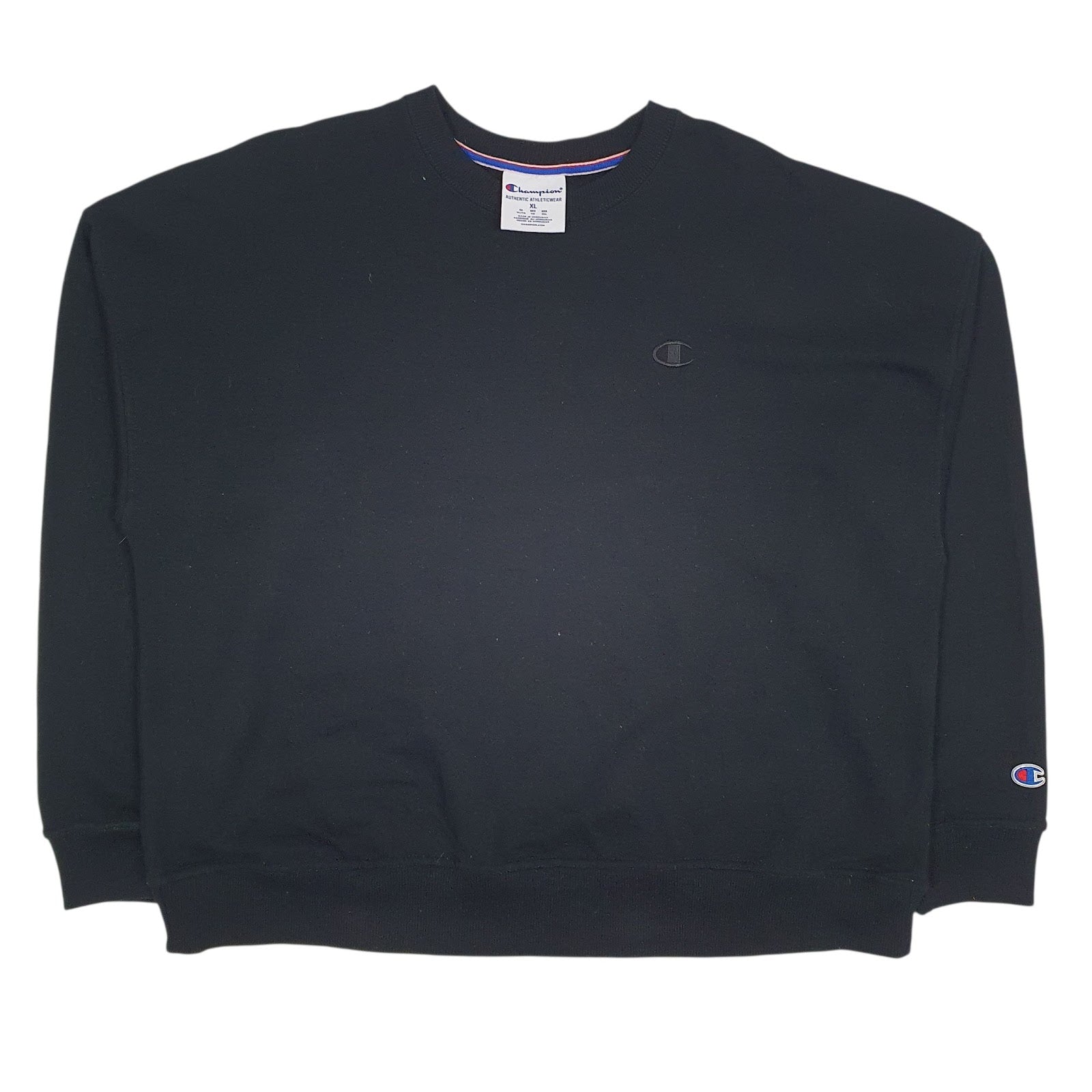 Womens Black Champion  Crewneck Jumper
