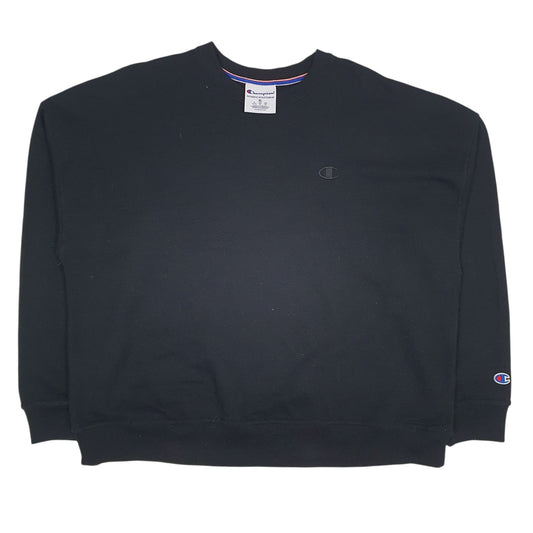 Womens Black Champion  Crewneck Jumper