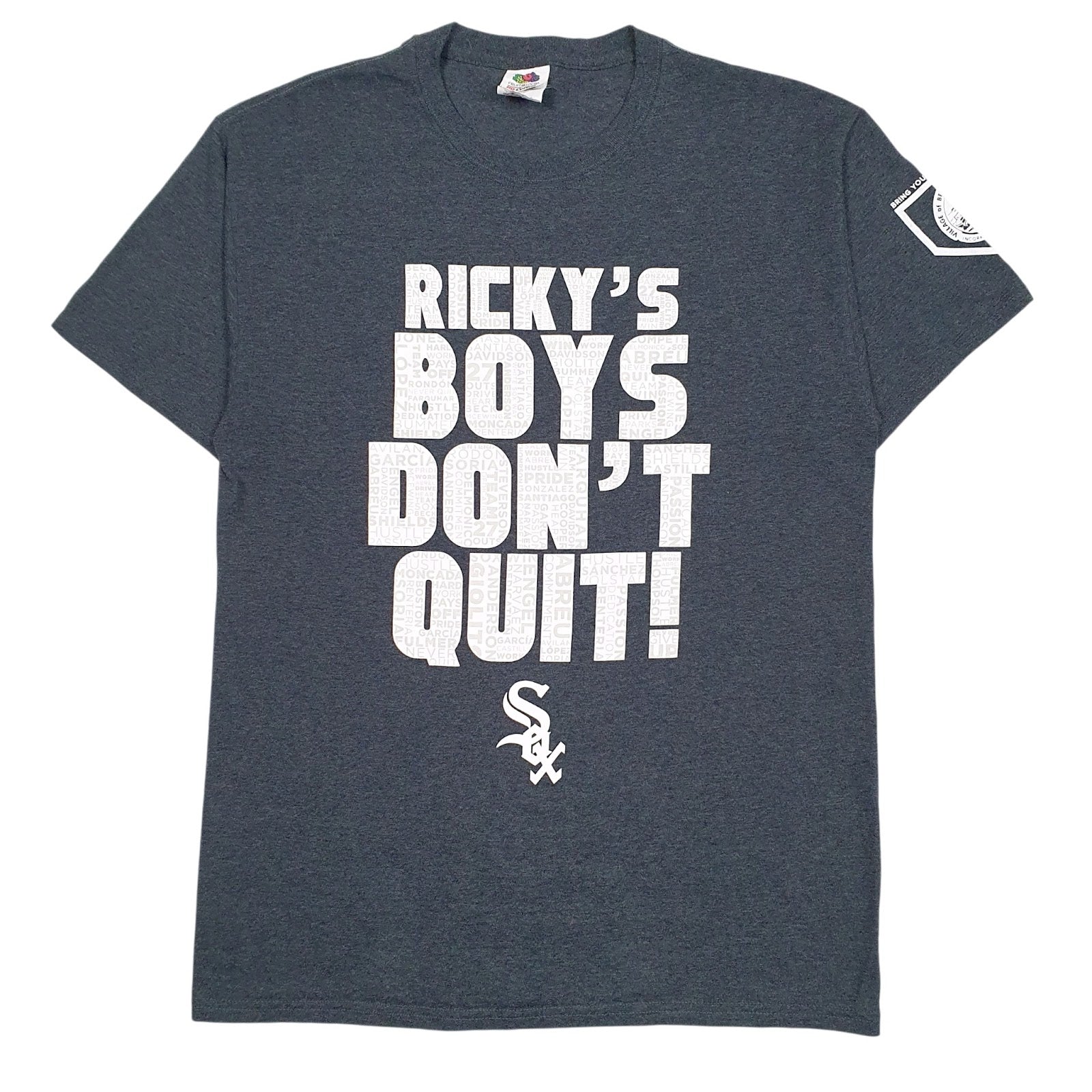 Mens Grey Fruit Of The Loom  Short Sleeve T Shirt