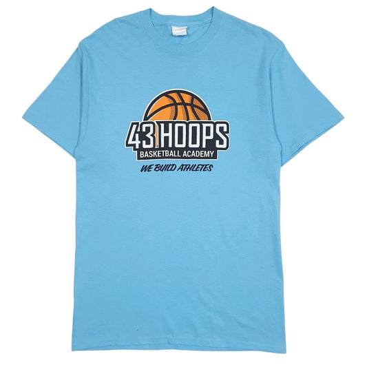 Mens Blue Port & Company 43 Hoops Basketball Academy Short Sleeve T Shirt