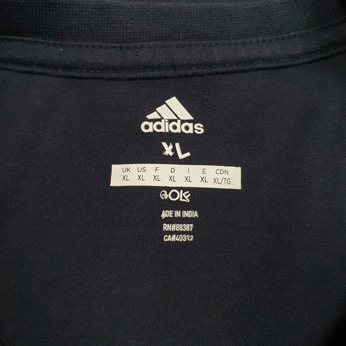 Mens Navy Adidas Golf  T Shirt