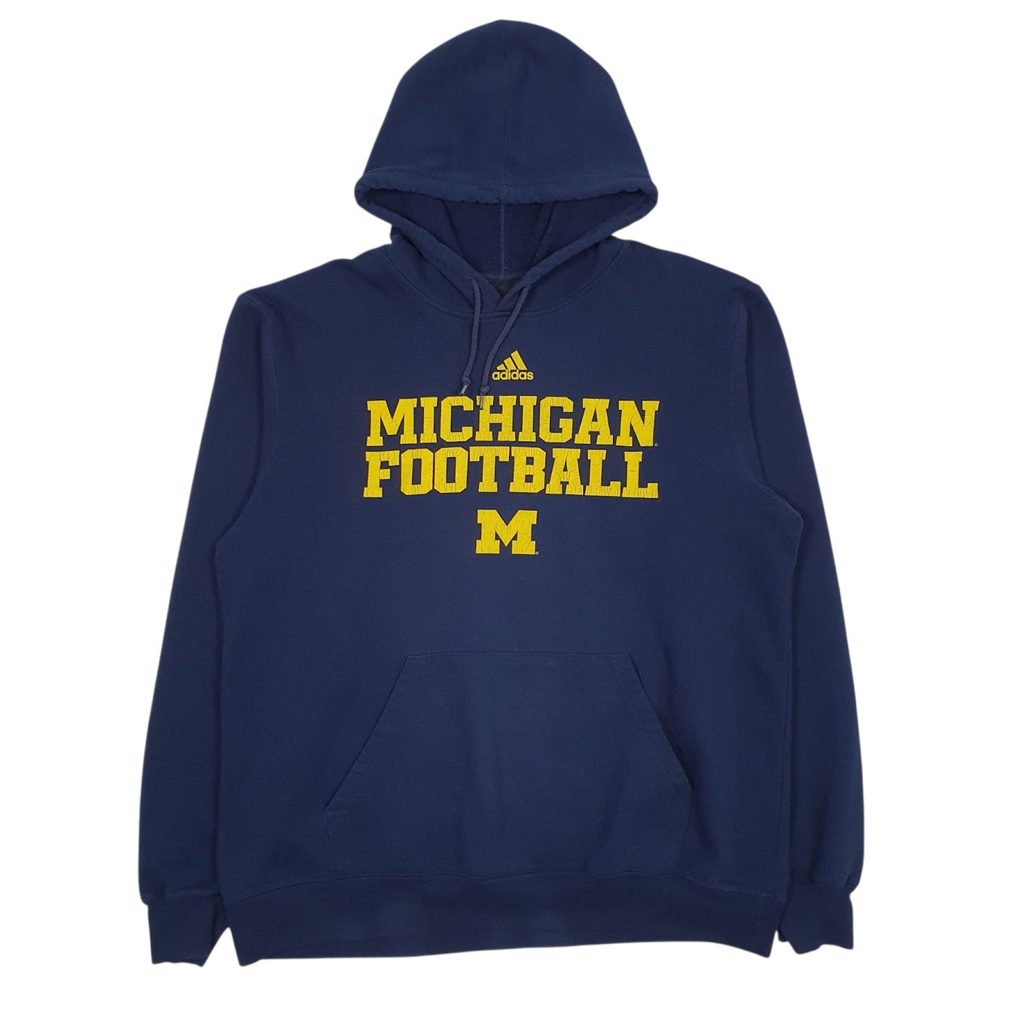 Mens Navy Adidas Michigan Football Hoodie Jumper