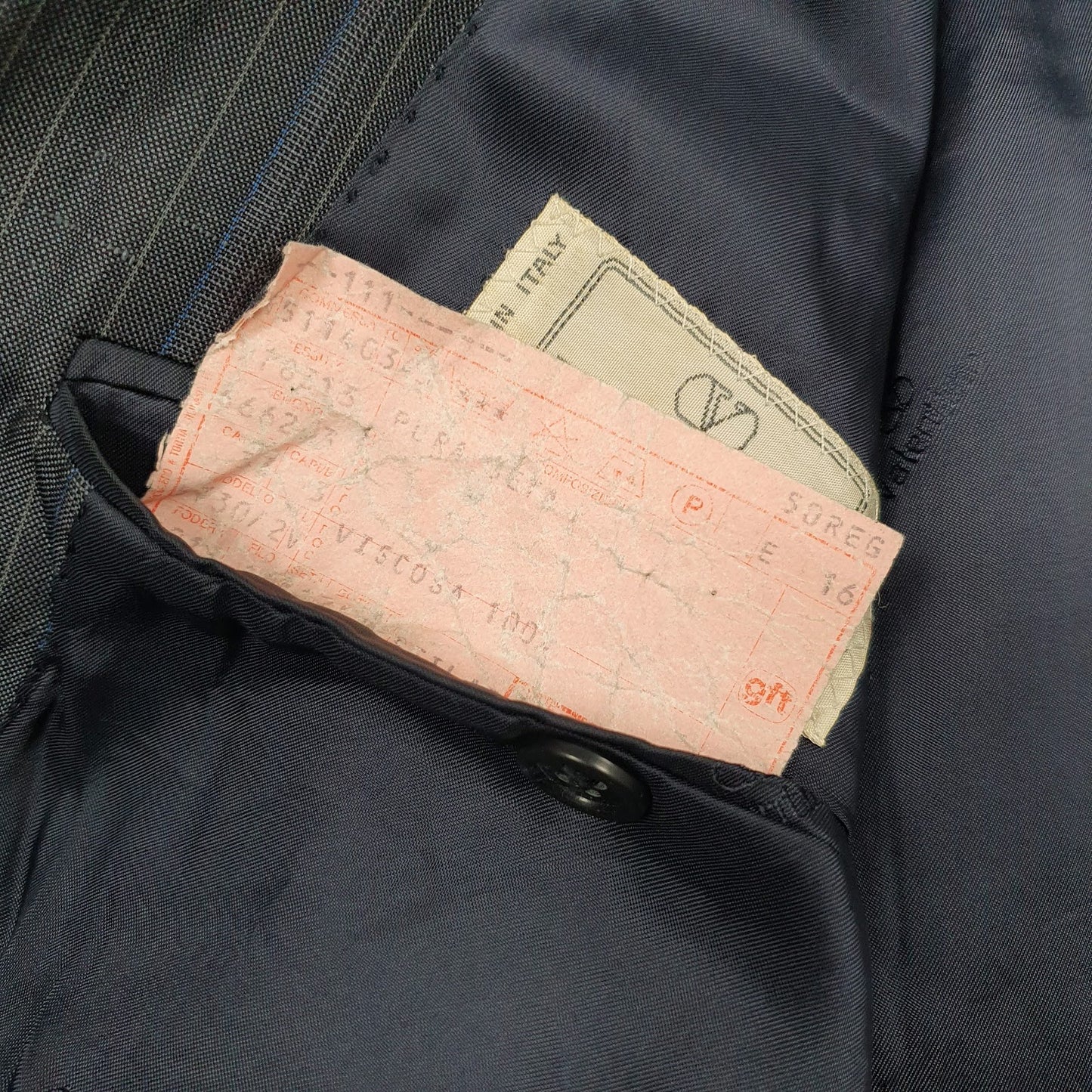 Mens Navy Valentino Made In Italy  Coat