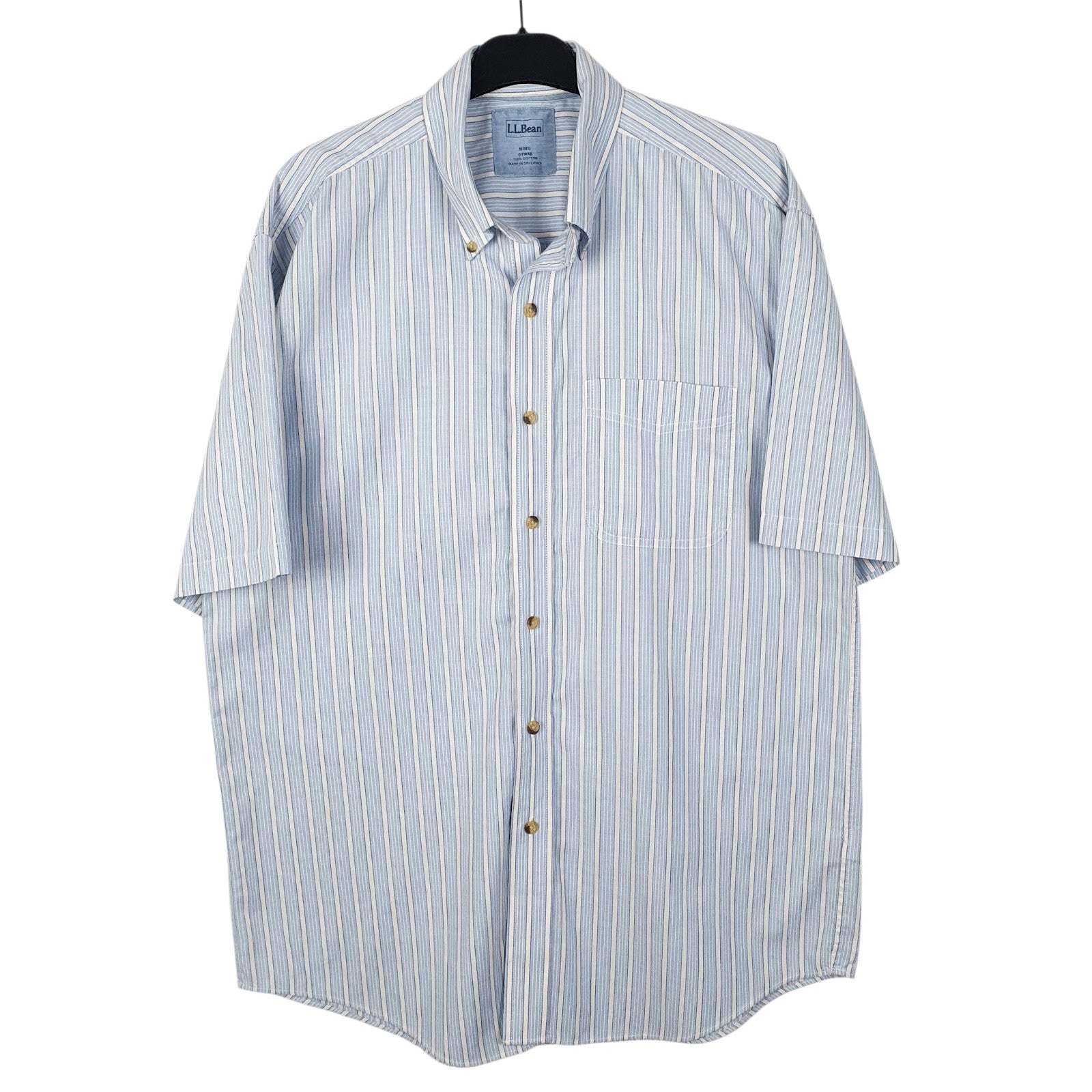 Mens Blue L.L.Bean  Short Sleeve Shirt